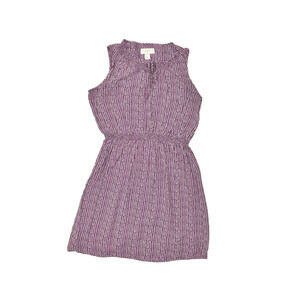 LOFT Women's Regular Size XS Purple Chevron Sleeveless Dress Sleeveless
